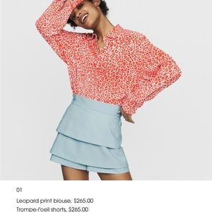 NEW maje Leopard Print Blouse